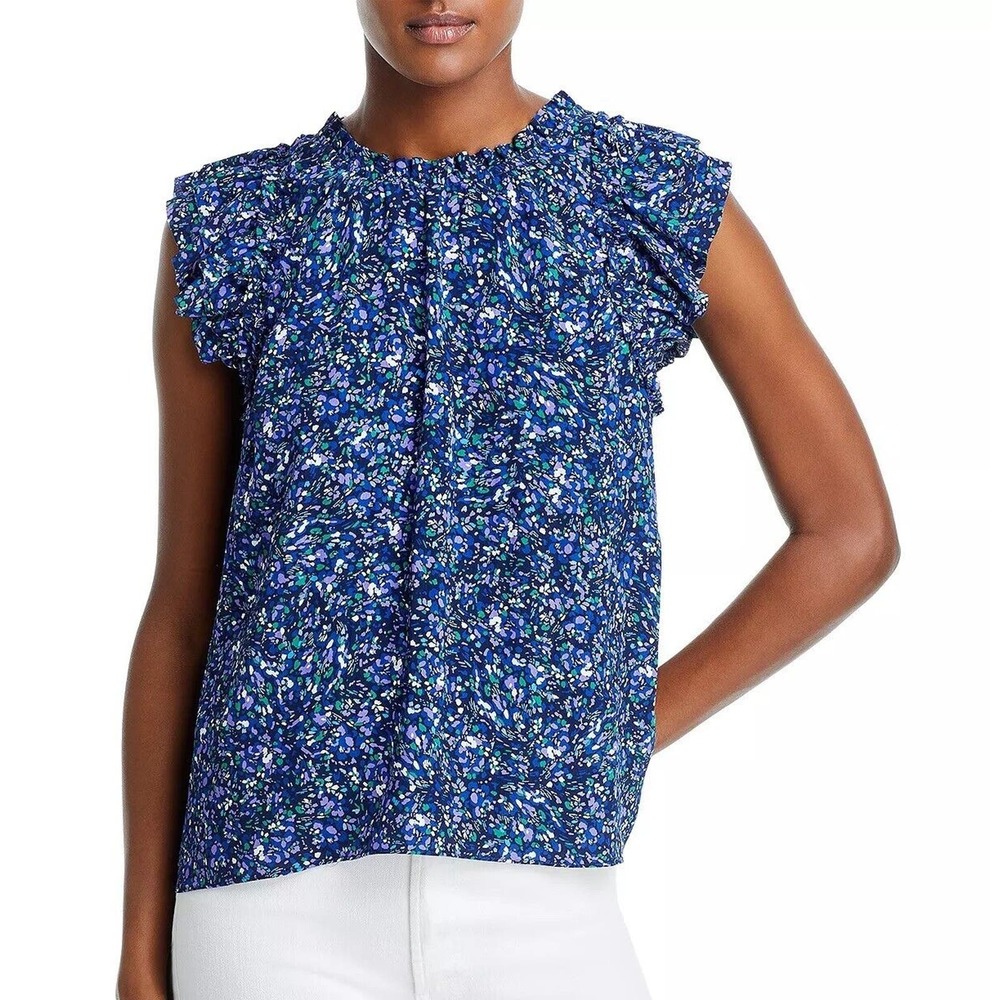 AQUA Women's Ditsy Floral Blouse‎ Top